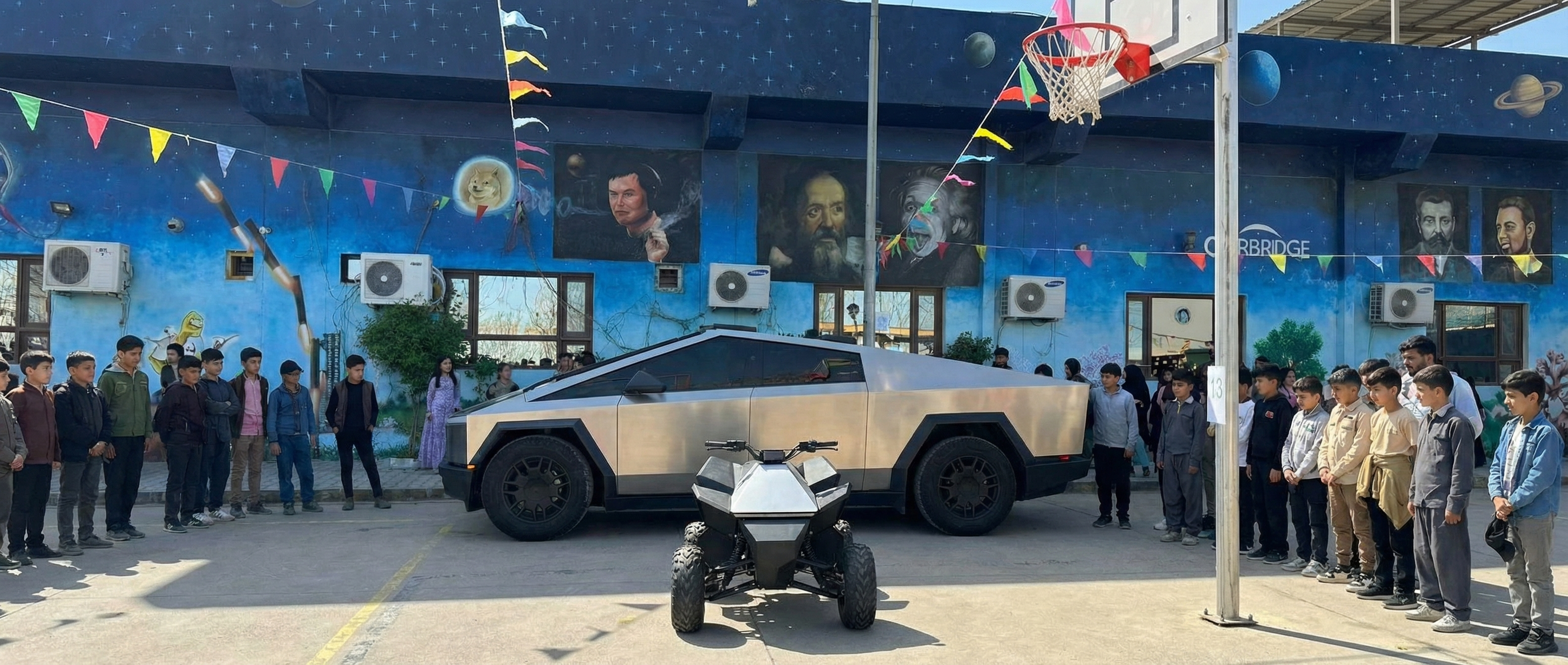 تسلا وستارلينك تصلان لمدرسة أيتام إيزيديين في خانكي بدهوك